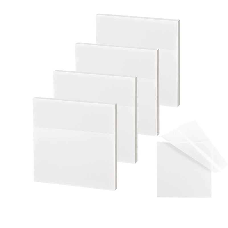 ENLUOM Transparent Sticky Notes - 3x3 inch Clear Sticky Notes Waterproof Self-Adhesive Translucent Sticky Note Pads for Books Annotation  See Through Sticky Notes for School & Office (200 Sheets) - Image 1